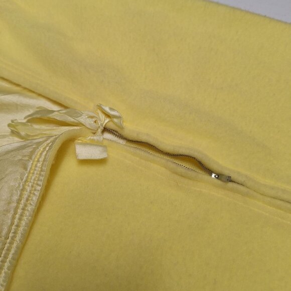 Vintage Baby‎ Yellow Hooded Coat & Sleeping Bag Combo Satin Trim Buttons - Picture 10 of 12